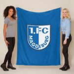 1. FC Magdeburg blauer Hintergrund Fleecedecke – Decke
