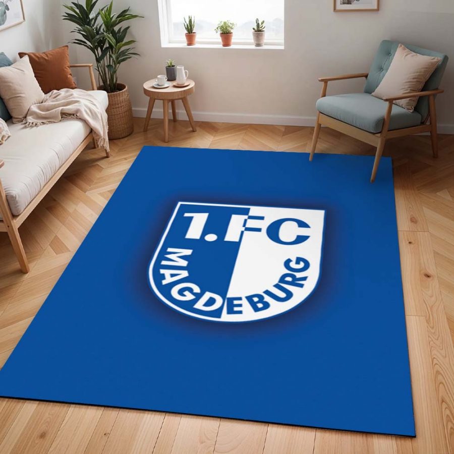 1. FC Magdeburg blauer Hintergrund Teppich – Bild 2