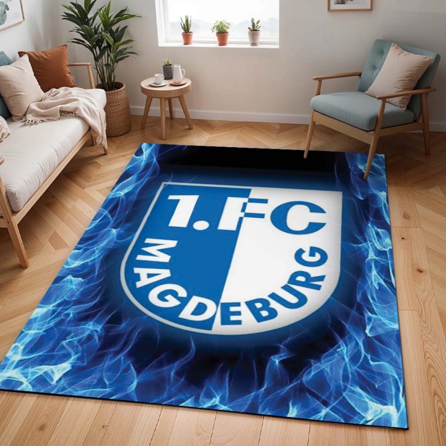1. FC Magdeburg blaues Feuer Teppich – Bild 2