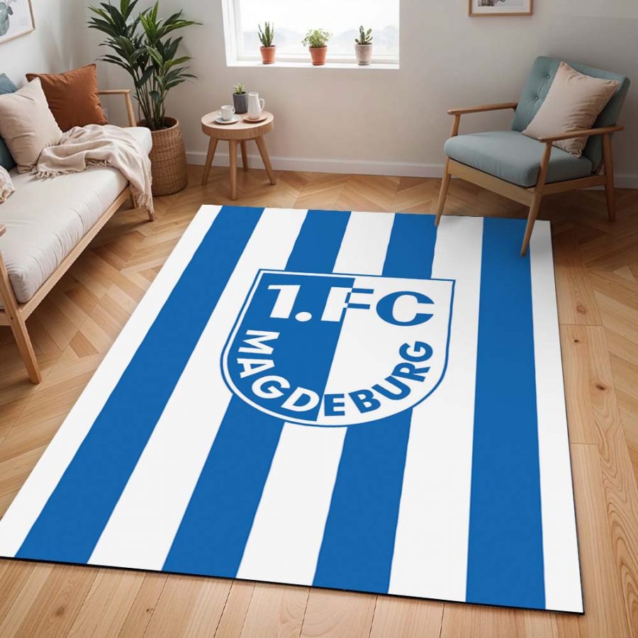1. FC Magdeburg weiß-blau 02 Teppich – Bild 2