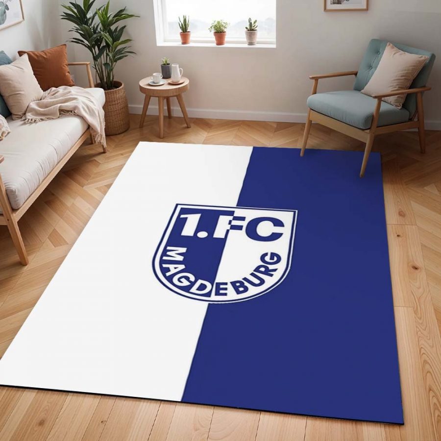 1. FC Magdeburg weiß-blau Teppich – Bild 2