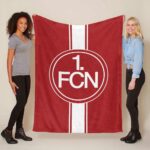 1. FC Nürnberg schwarz weiß Gestreift Fleecedecke – Decke