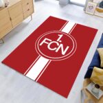 1. FC Nürnberg schwarz weiß Gestreift Teppich