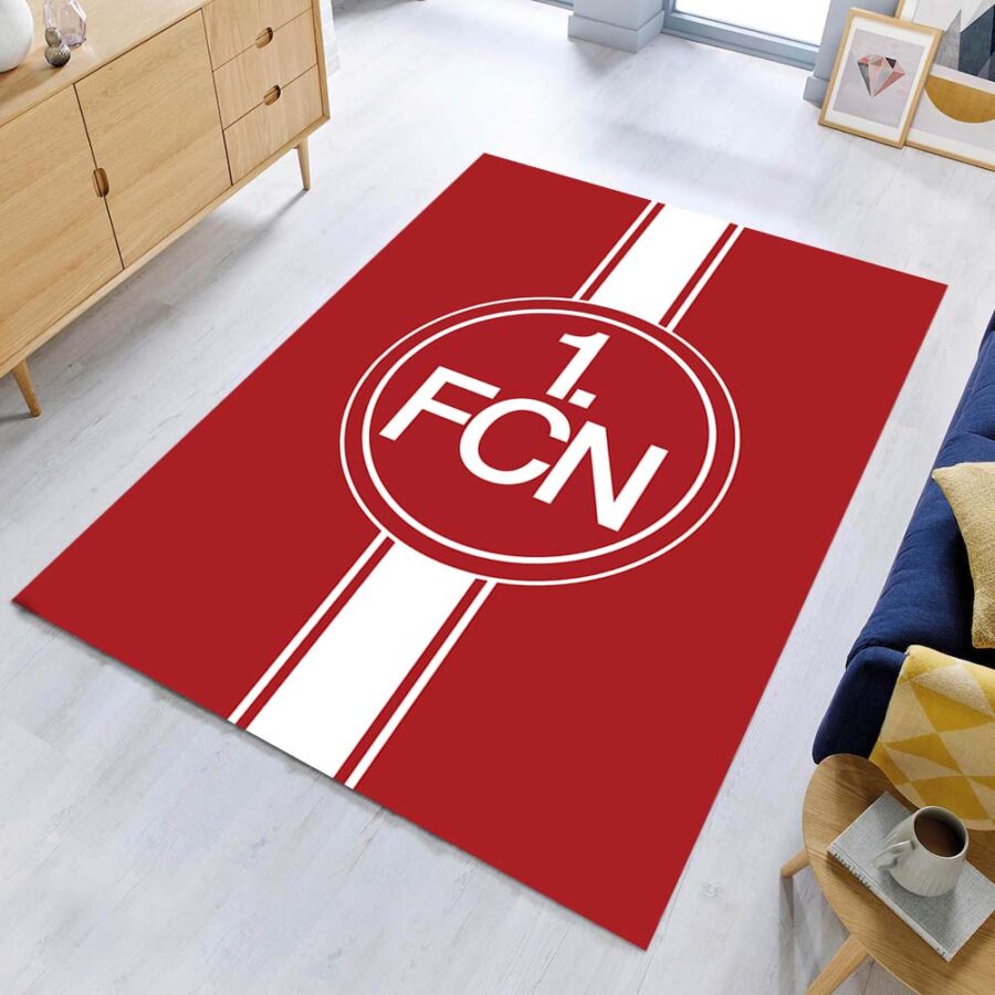 1. FC Nürnberg schwarz weiß Gestreift Teppich