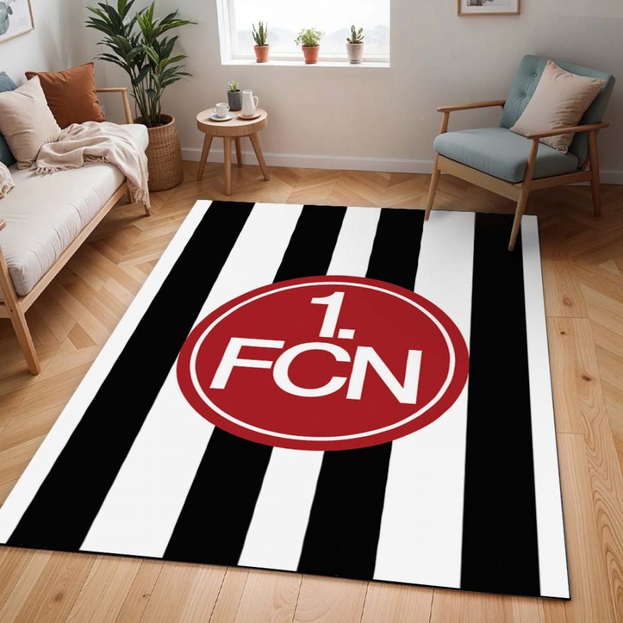 1. FC Nürnberg schwarz weißer Hintergrund Teppich – Bild 2