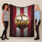 1. FC Nürnberg roter Metallhintergrund Fleecedecke – Decke