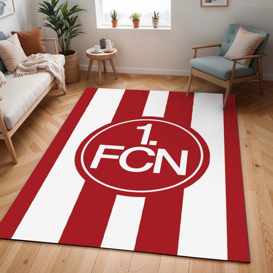 1. FC Nürnberg rot-weißer vertikaler Hintergrund Teppich – Bild 2