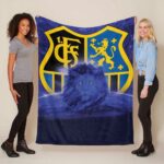 1. FC Saarbrücken blauer Hintergrund und Löwe Fleecedecke – Decke