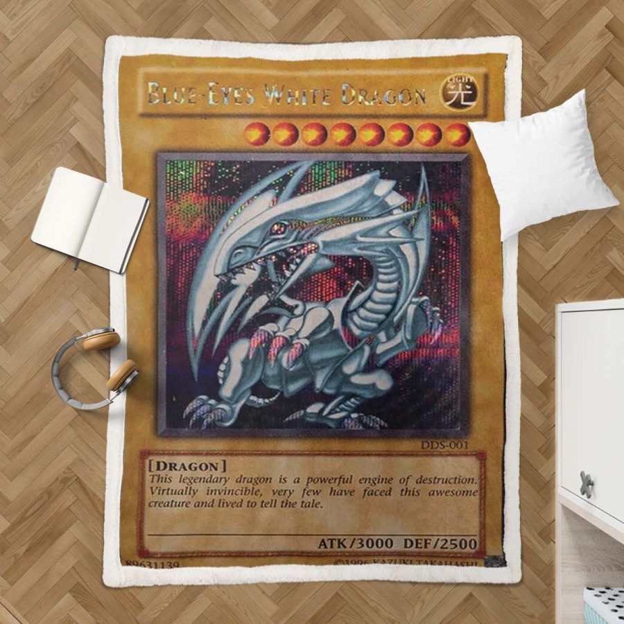 2002 Dark Duel Stories Blaue Augen Weißer Drache PSA 10 Decke - Fleecedecke – Bild 3