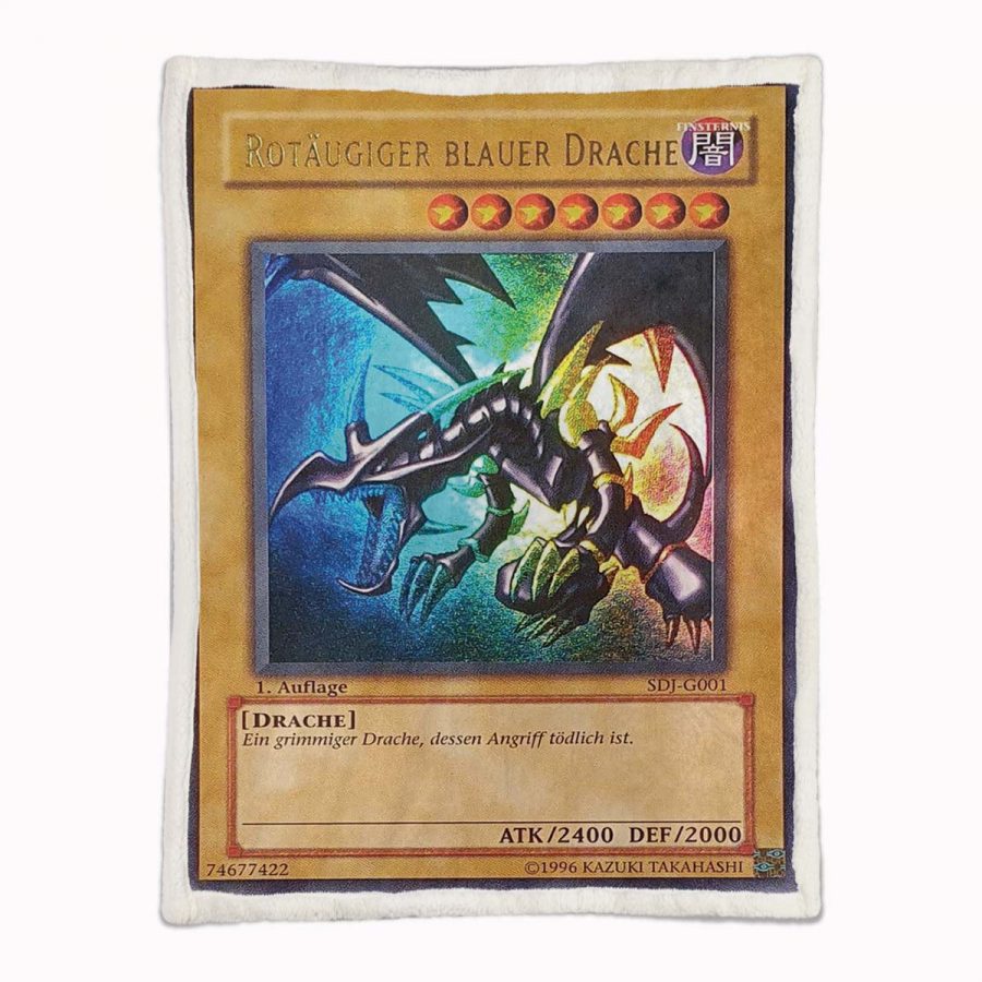 2002 LOB Rote Augen Schwarzer Drache 1. Auflage PSA 10 Decke - Fleecedecke – Bild 2