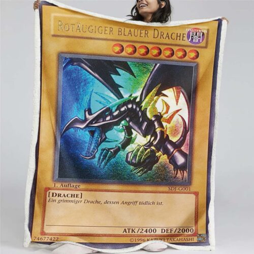 2002 LOB Rote Augen Schwarzer Drache 1. Auflage PSA 10 Decke - Fleecedecke