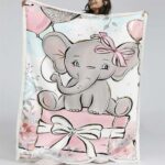 Entzückender Säugling Dumbo 01 Decke – Fleecedecke