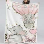Entzückender Säugling Dumbo 02 Decke – Fleecedecke