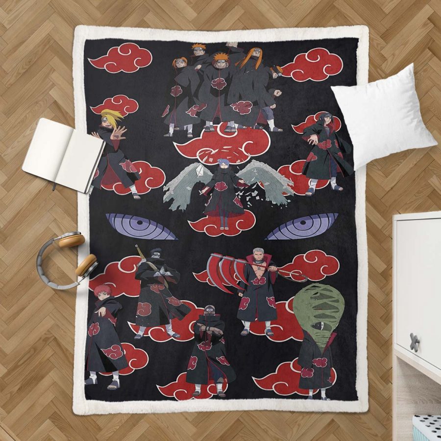 Akatsuki Naruto 01 Decke - Fleecedecke – Bild 3