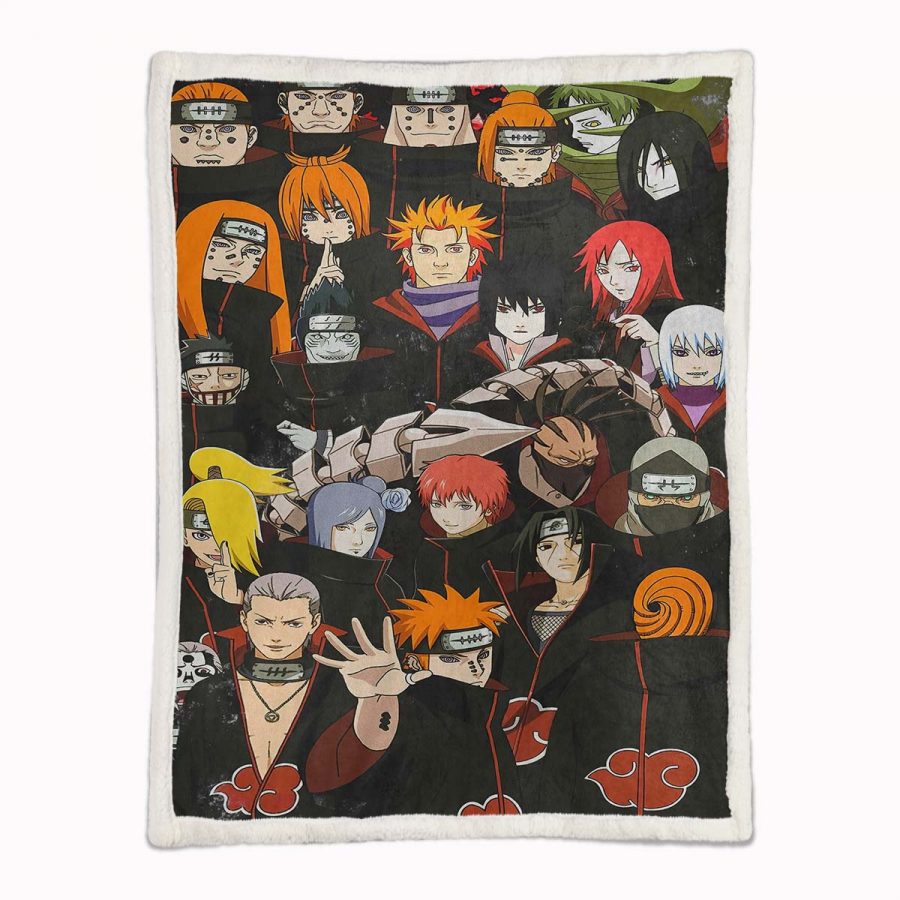 Akatsuki Naruto 02 Decke - Fleecedecke – Bild 2