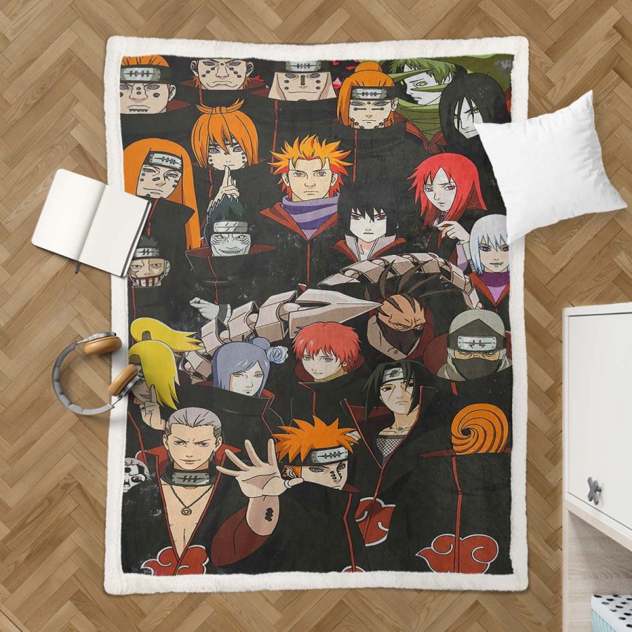 Akatsuki Naruto 02 Decke - Fleecedecke – Bild 3