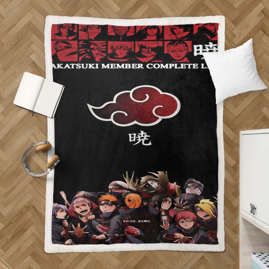 Akatsuki Naruto 03 Decke - Fleecedecke – Bild 3