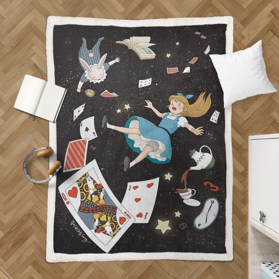 Alice im Wunderland Fairy Tail 09 Decke - Fleecedecke – Bild 3