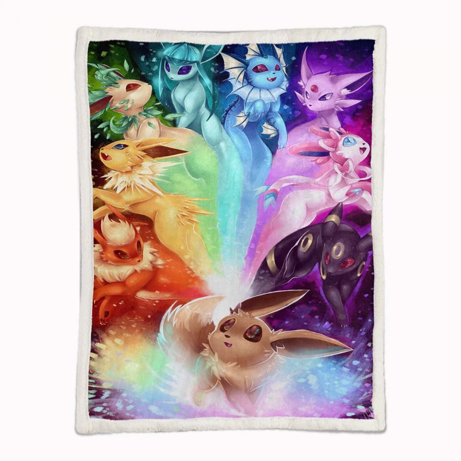 Alle Evoli-Entwicklungen Pokemon Decke - Fleecedecke – Bild 2