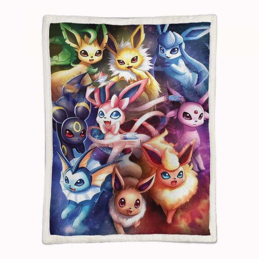 Alle Evoli-Entwicklungen Pokemon 1002 Decke - Fleecedecke – Bild 2