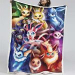Alle Evoli-Entwicklungen Pokemon 1002 Decke – Fleecedecke