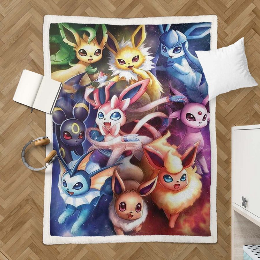 Alle Evoli-Entwicklungen Pokemon 1002 Decke - Fleecedecke – Bild 3