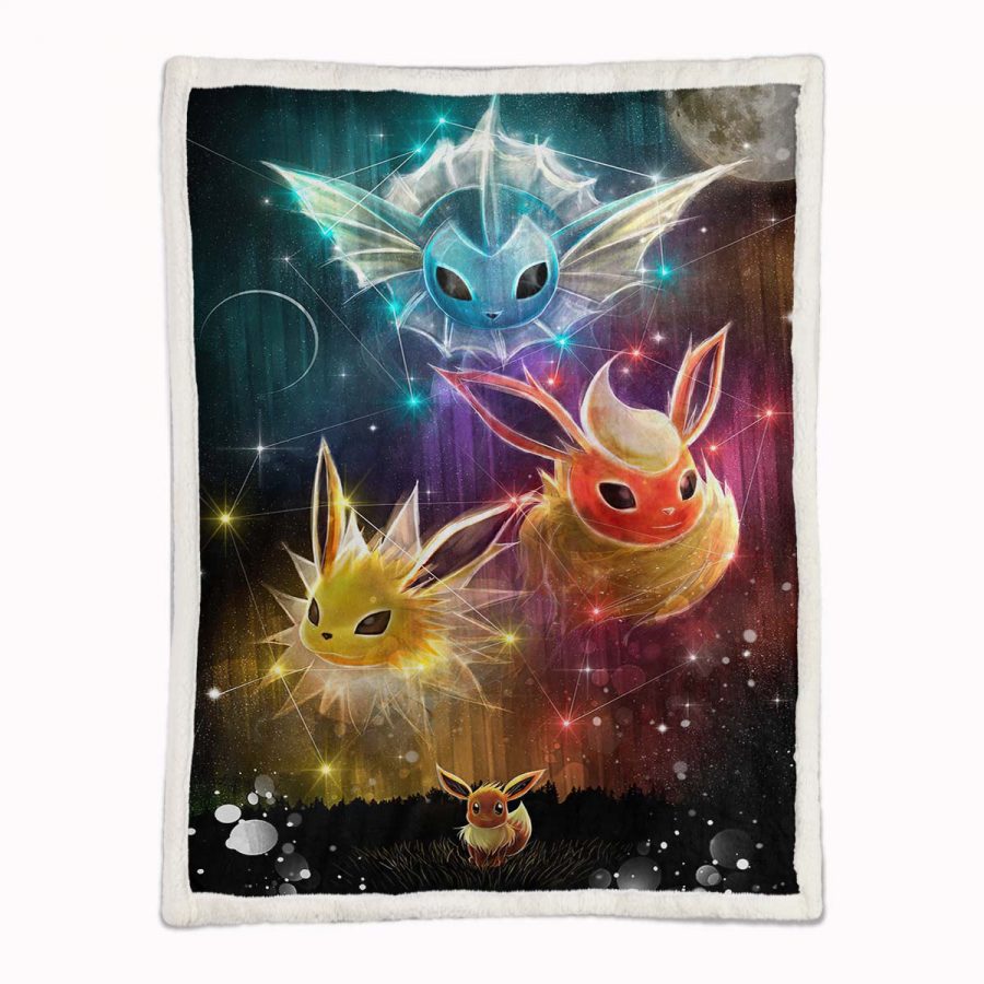 Alle Evoli-Entwicklungen Pokemon 1005 Decke - Fleecedecke – Bild 2