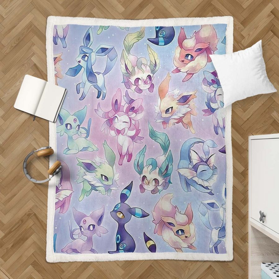 Alle Evoli-Entwicklungen Pokemon 1006 Decke - Fleecedecke – Bild 3