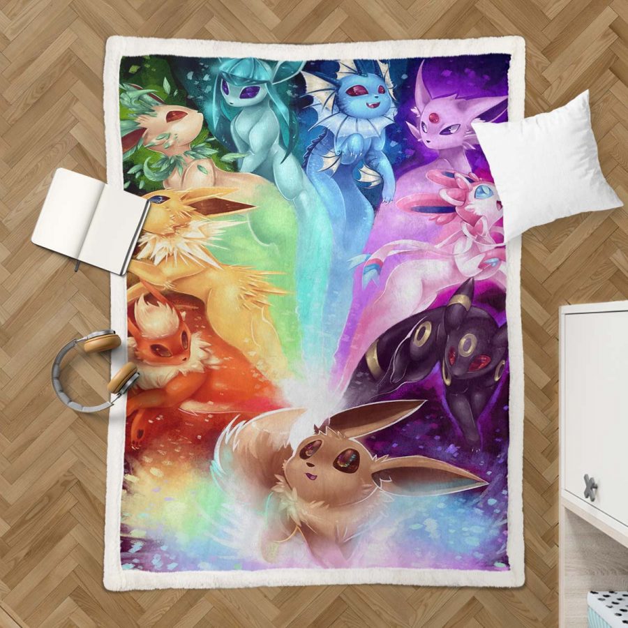 Alle Evoli-Entwicklungen Pokemon Decke - Fleecedecke – Bild 3