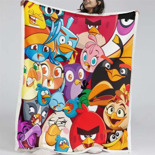 Angry Birds Alle Charaktere 14 Decke - Fleecedecke