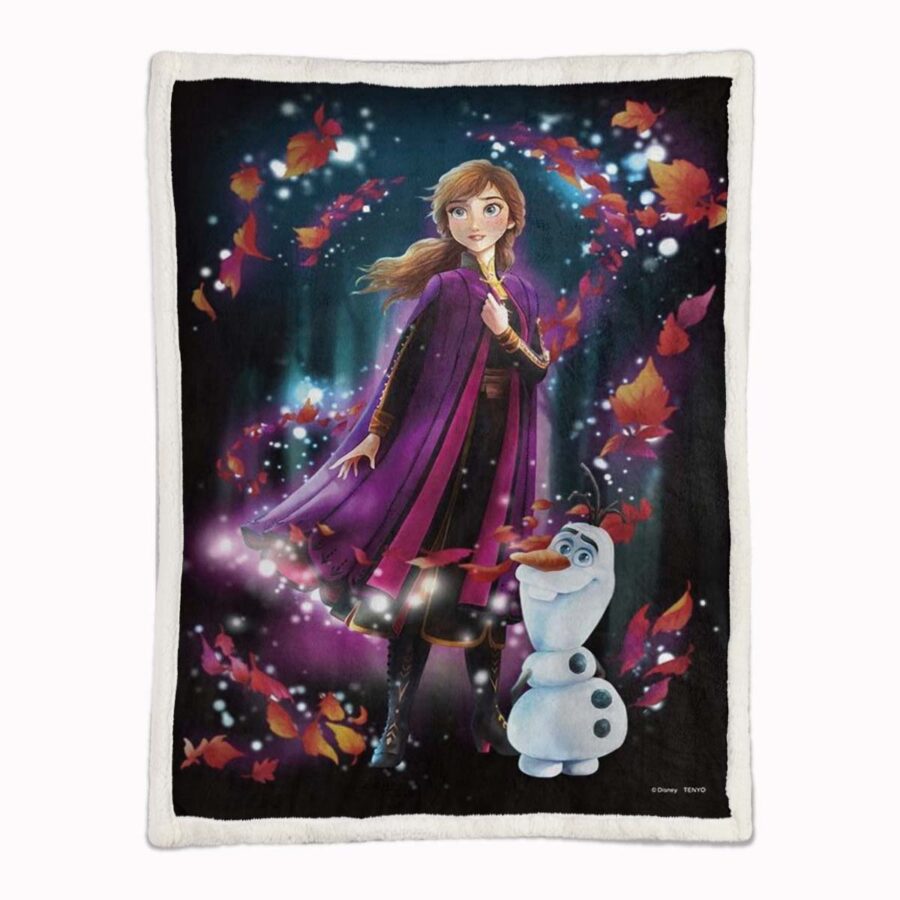 Prinzessin Anna, Die Eiskönigin und Olaf 01 Decke - Fleecedecke – Bild 2