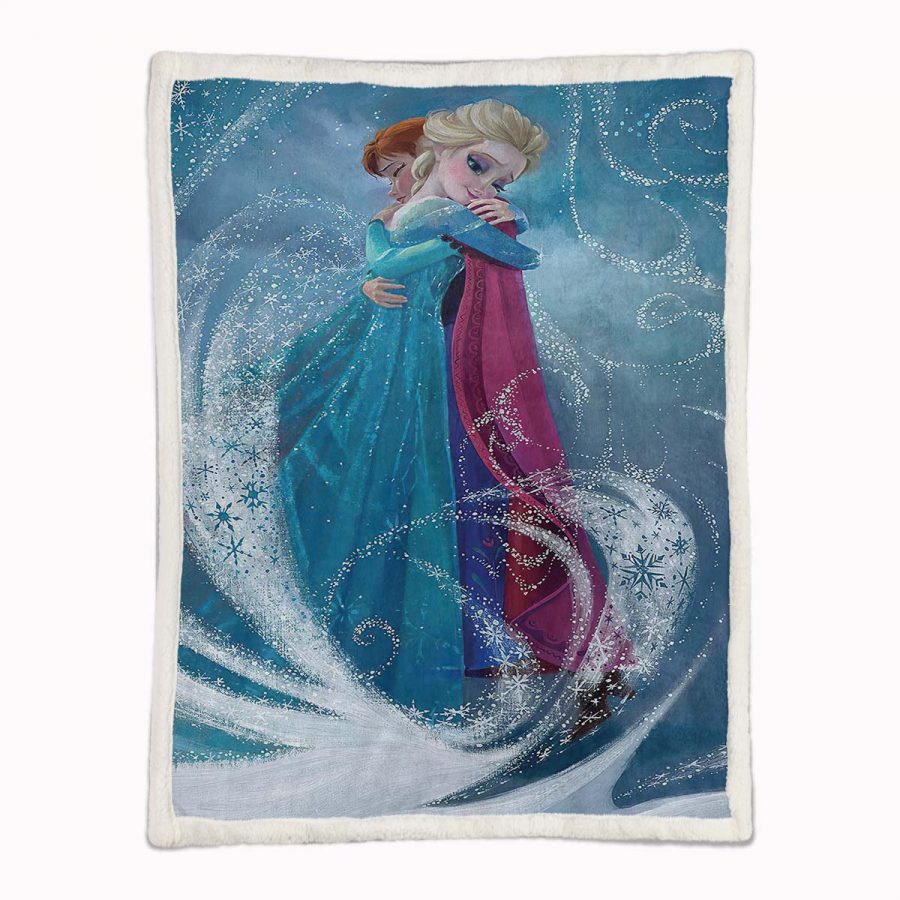 Anna und Elsa Die Eiskönigin 02 Decke - Fleecedecke – Bild 2