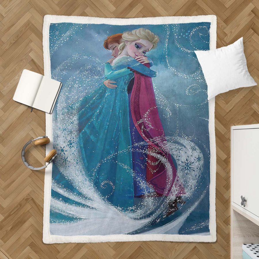 Anna und Elsa Die Eiskönigin 02 Decke - Fleecedecke – Bild 3
