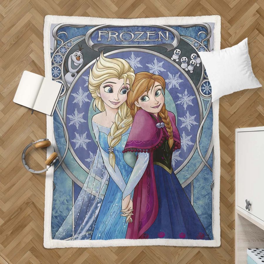 Anna und Elsa Die Eiskönigin 03 Decke - Fleecedecke – Bild 3