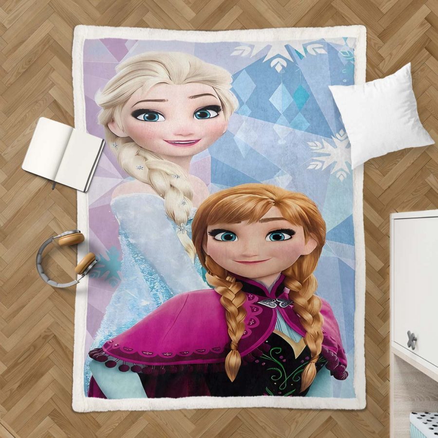 Anna und Elsa Die Eiskönigin 04 Decke - Fleecedecke – Bild 3