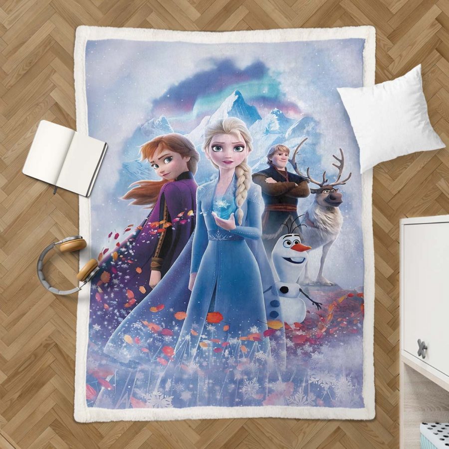 Anna und Elsa Die Eiskönigin Alle Charaktere 01 Decke - Fleecedecke – Bild 3
