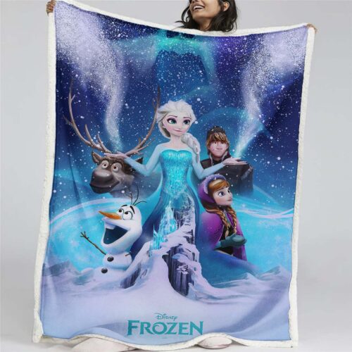 Anna und Elsa Die Eiskönigin Alle Charaktere 02 Decke - Fleecedecke