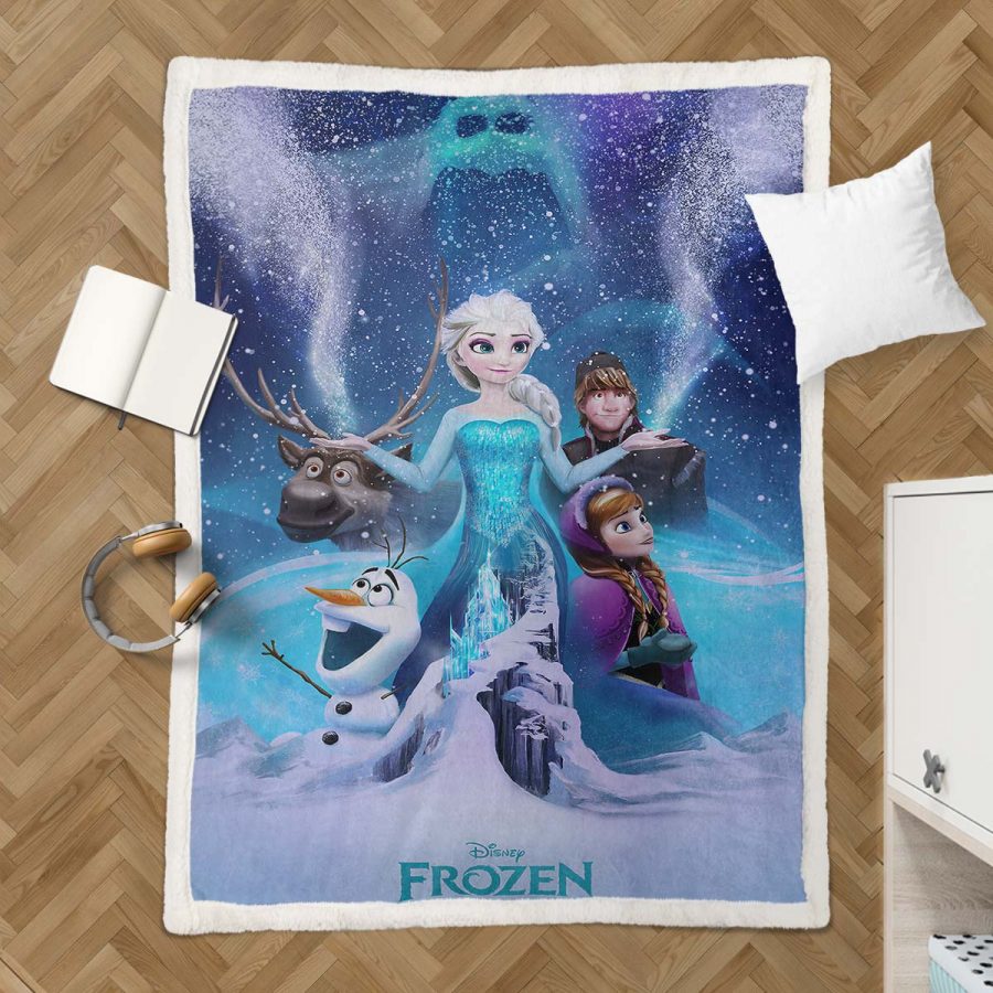 Anna und Elsa Die Eiskönigin Alle Charaktere 02 Decke - Fleecedecke – Bild 3
