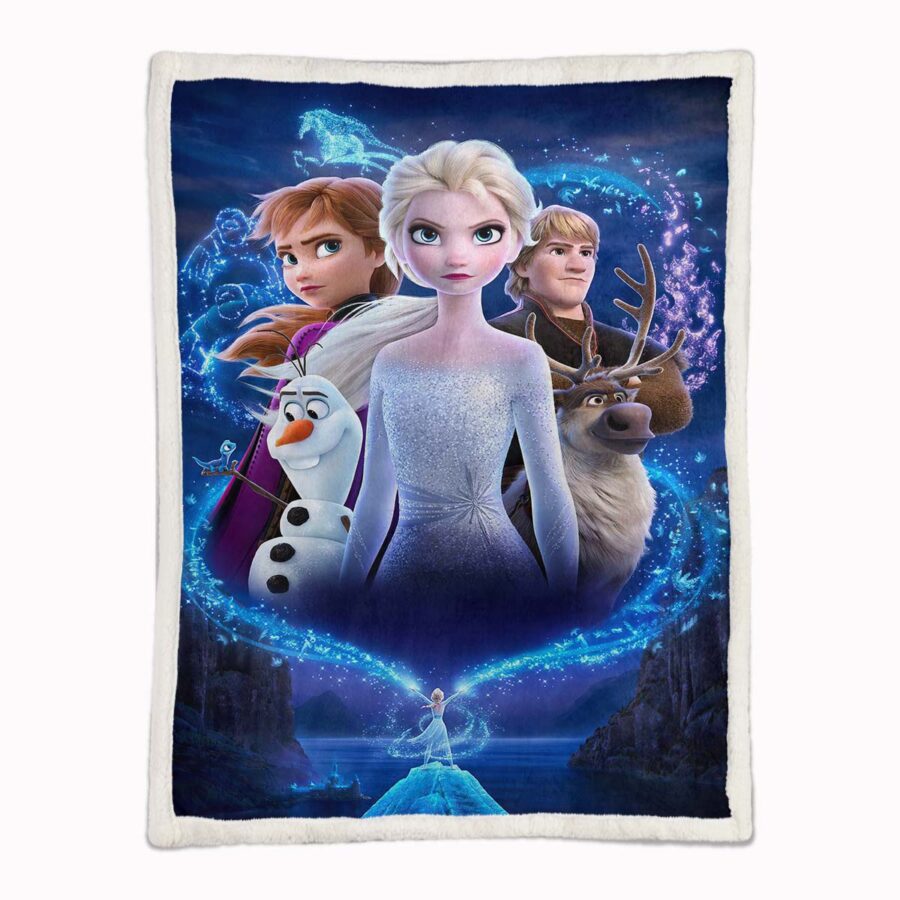 Anna und Elsa Die Eiskönigin Alle Charaktere 03 Decke - Fleecedecke – Bild 2
