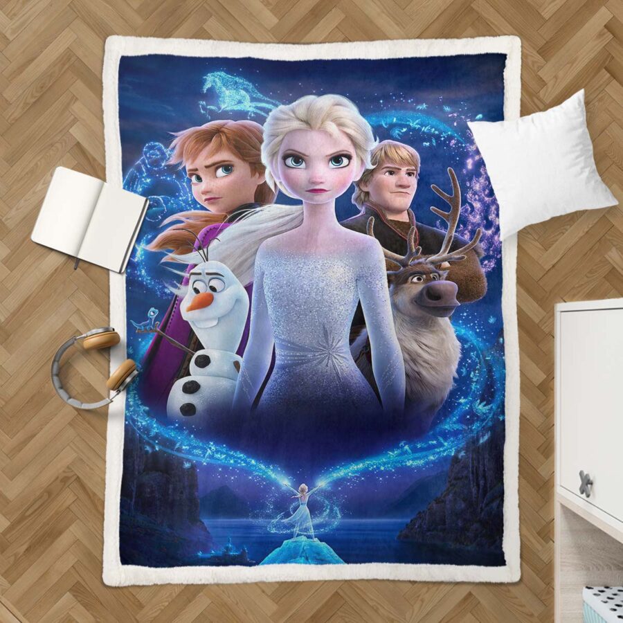 Anna und Elsa Die Eiskönigin Alle Charaktere 03 Decke - Fleecedecke – Bild 3