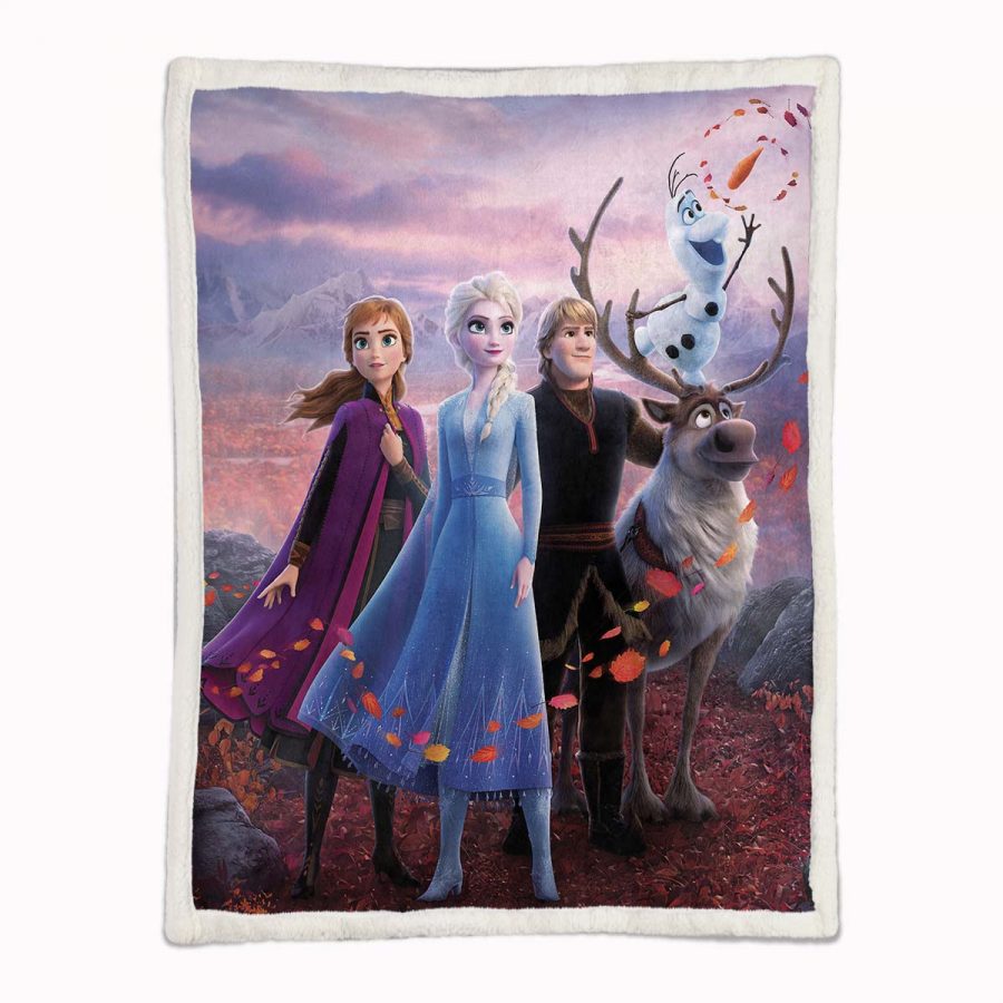 Anna und Elsa Die Eiskönigin Alle Charaktere 04 Decke - Fleecedecke – Bild 2