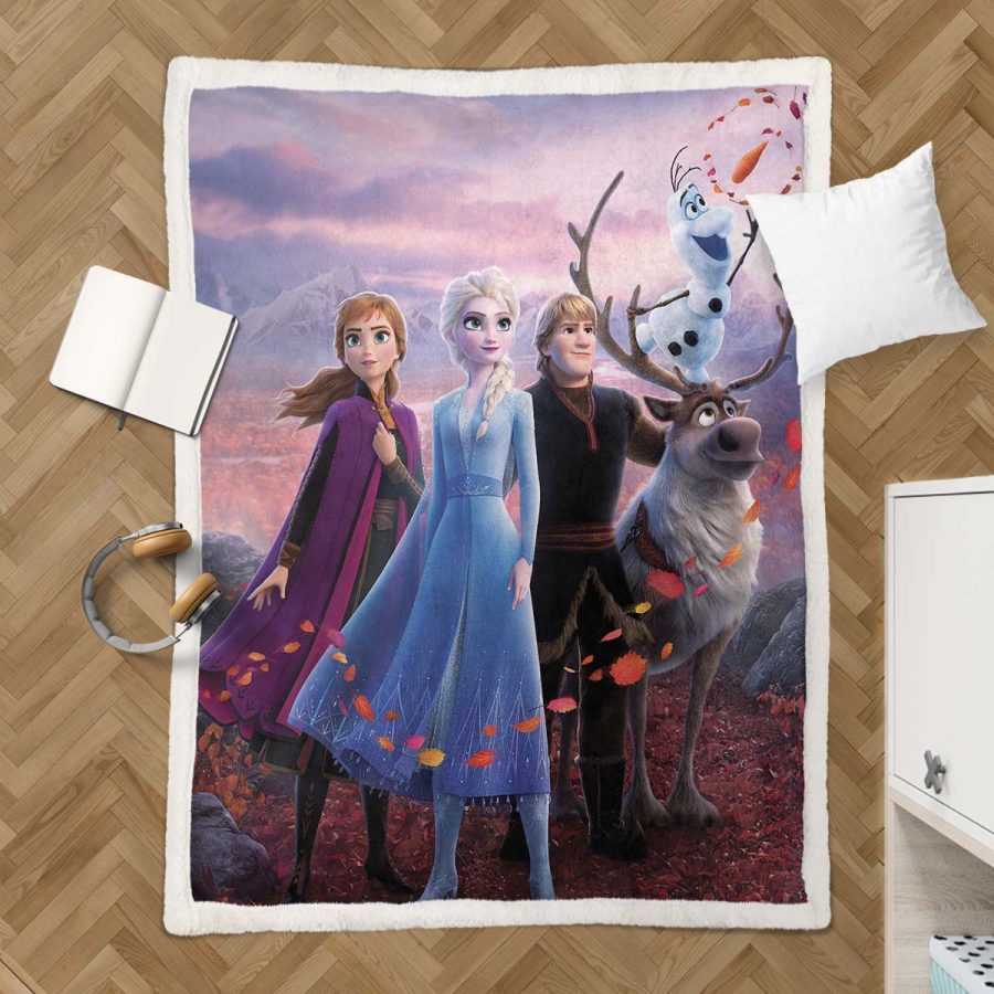 Anna und Elsa Die Eiskönigin Alle Charaktere 04 Decke - Fleecedecke – Bild 3
