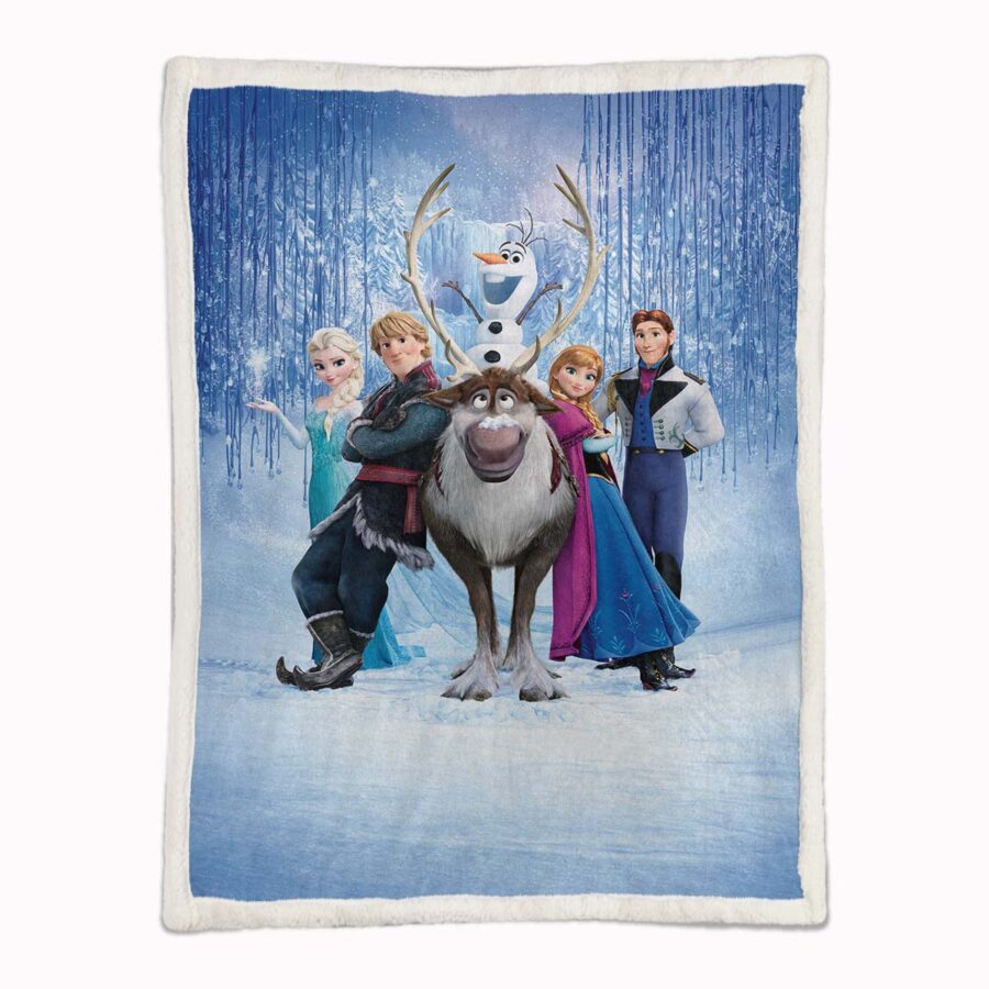 Anna und Elsa Die Eiskönigin Alle Charaktere 05 Decke - Fleecedecke – Bild 2