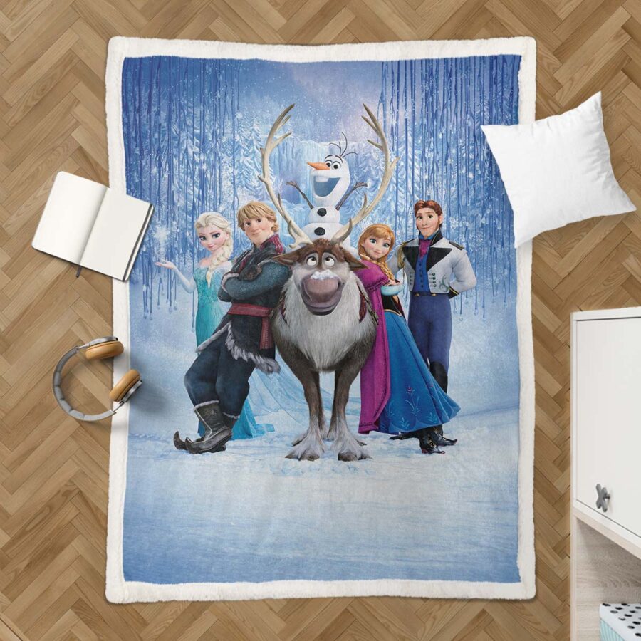 Anna und Elsa Die Eiskönigin Alle Charaktere 05 Decke - Fleecedecke – Bild 3