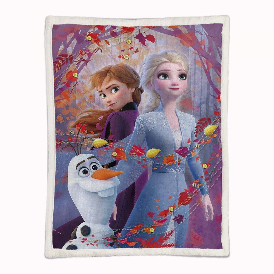 Anna und Elsa Die Eiskönigin Alle Charaktere 06 Decke - Fleecedecke – Bild 2