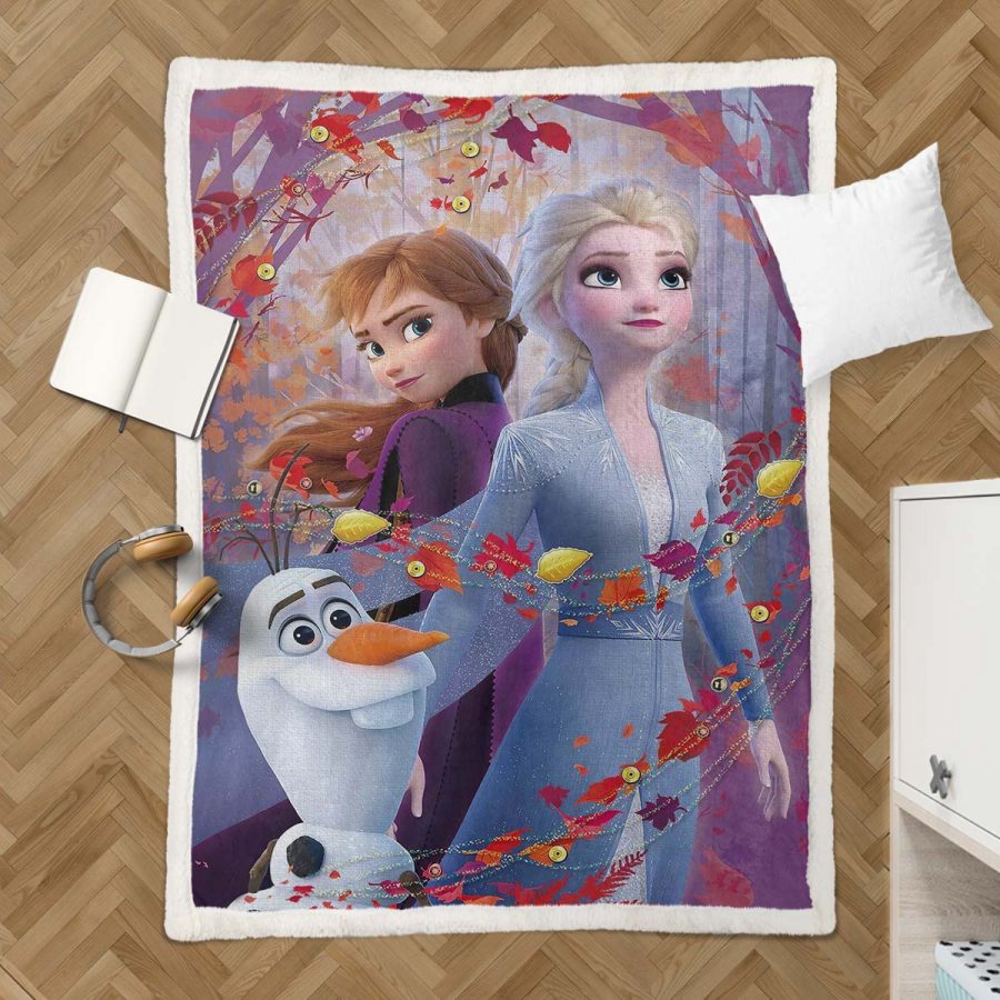 Anna und Elsa Die Eiskönigin Alle Charaktere 06 Decke - Fleecedecke – Bild 3