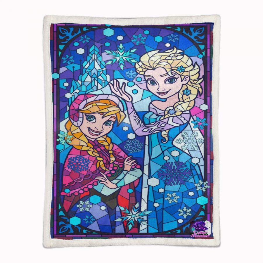 Anna und Elsa Die Eiskönigin Diamantdruck Decke - Fleecedecke – Bild 2