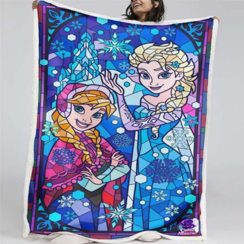 Anna und Elsa Die Eiskönigin Diamantdruck Decke - Fleecedecke