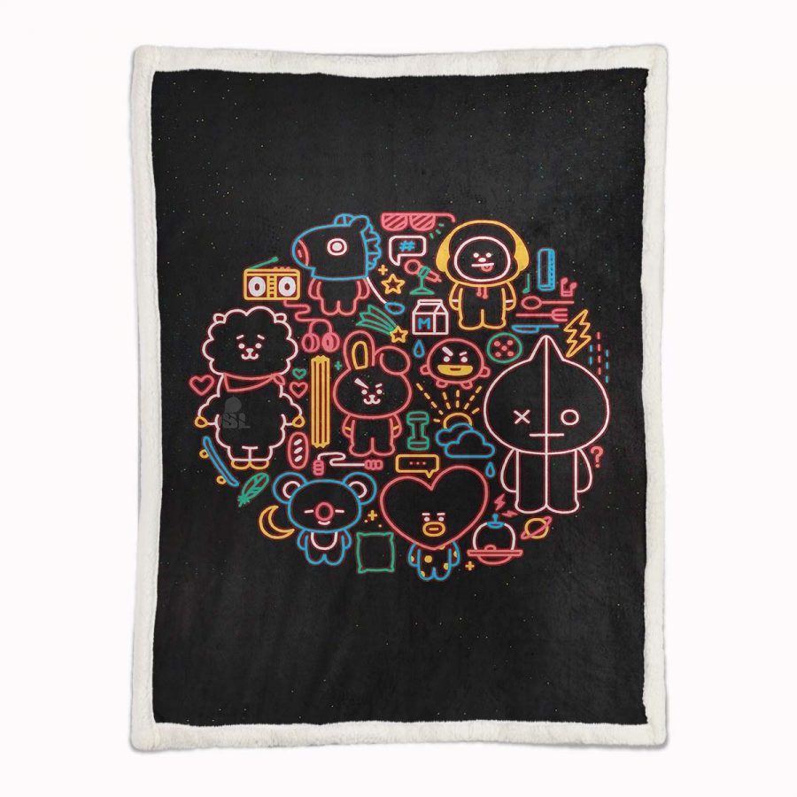 BTS BT21 Bangtan Armee Decke - Fleecedecke – Bild 2