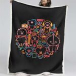 BTS BT21 Bangtan Armee Decke – Fleecedecke